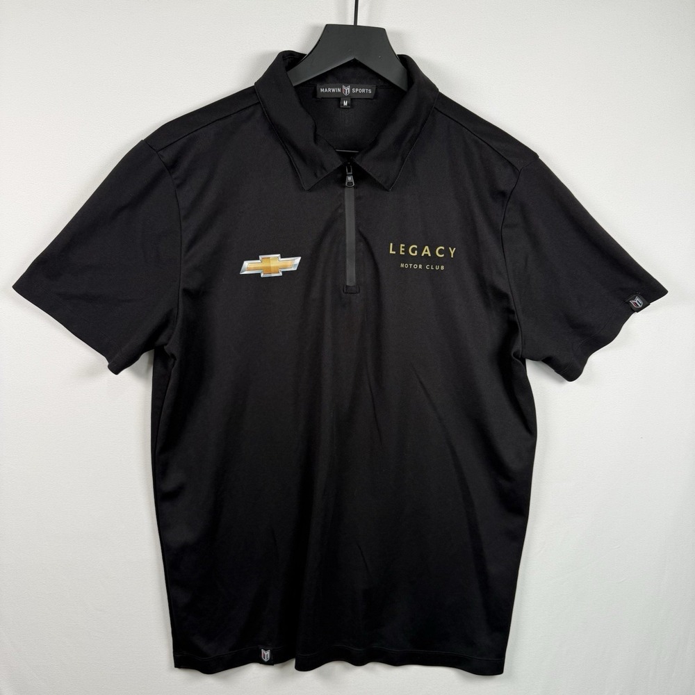 Legacy Motor Club Marwin Sports NASCAR Racing Team Issued Men's Medium Polo Zip